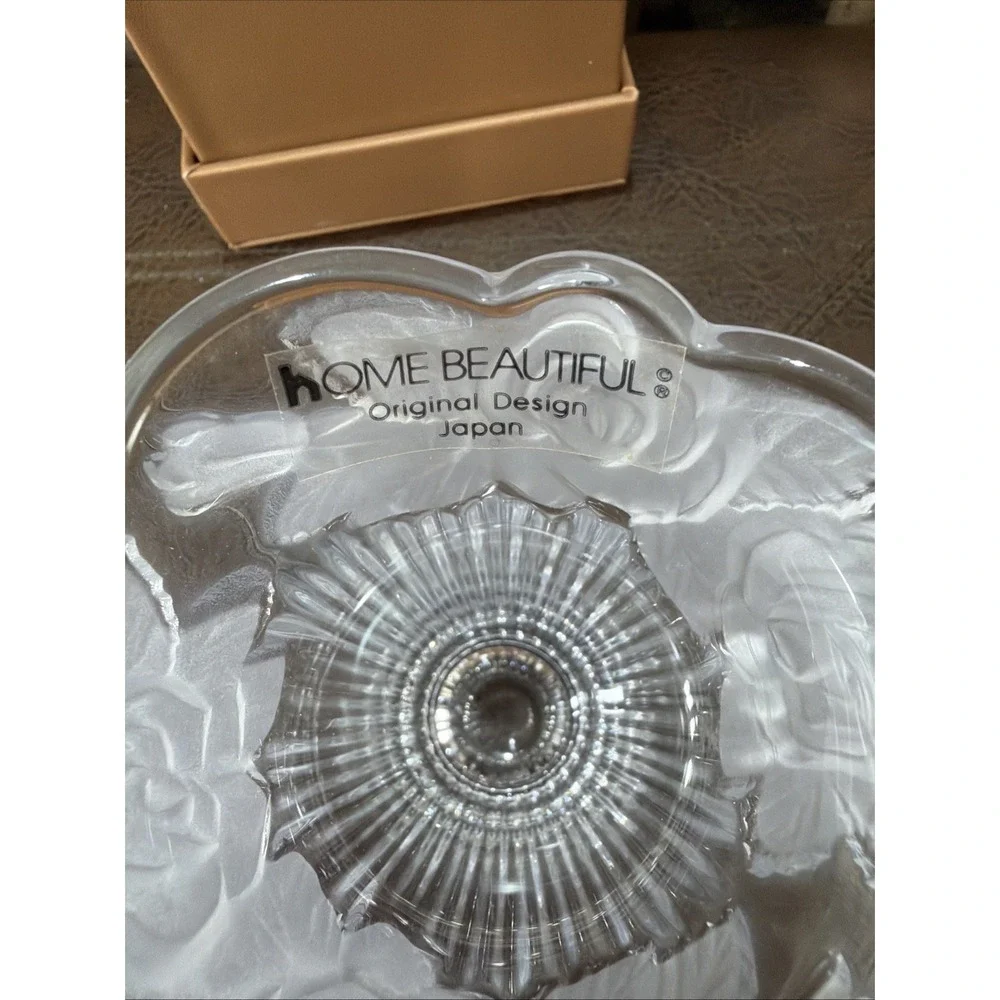 Home Beautiful Crystal Mini Vase Rose Pearls WY401/613 Japan NIB Vintage Box MCM